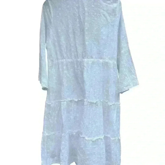 Talisman
Zelda V-Neck Floral Embroidered Tiered Hem Midi Dress 100%cotton, lined - Picture 2 of 5